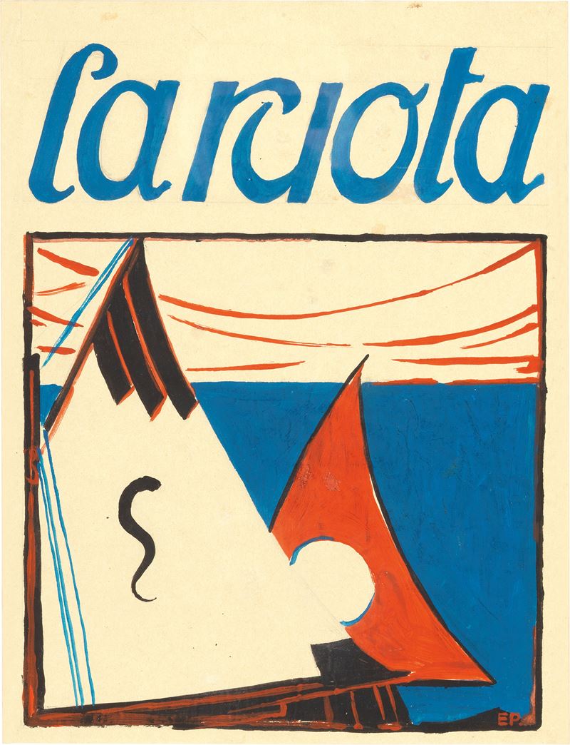 Enrico Prampolini - Copertina per la Rivista «la Ruota»