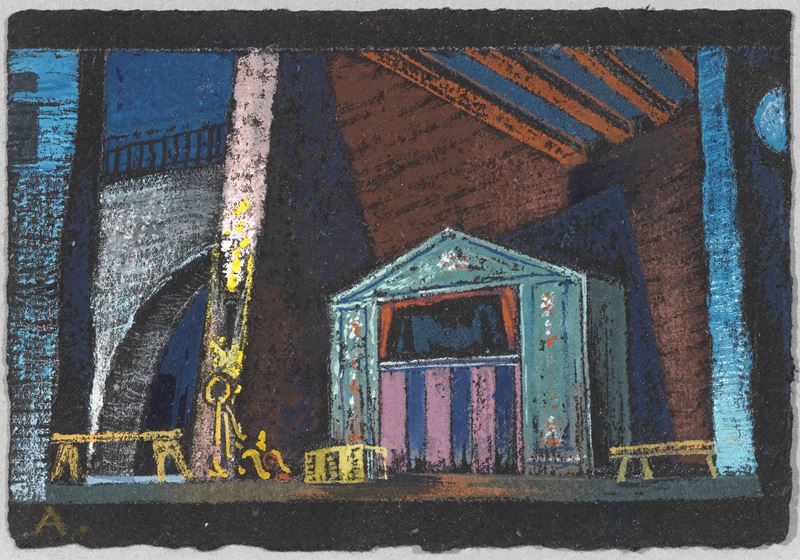 Enrico Prampolini - Bozzetto di Scena per «el Retablo», Variante