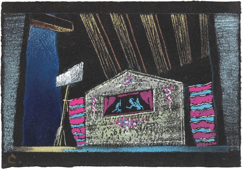 Enrico Prampolini - Bozzetto di Scena per «el Retablo», Variante