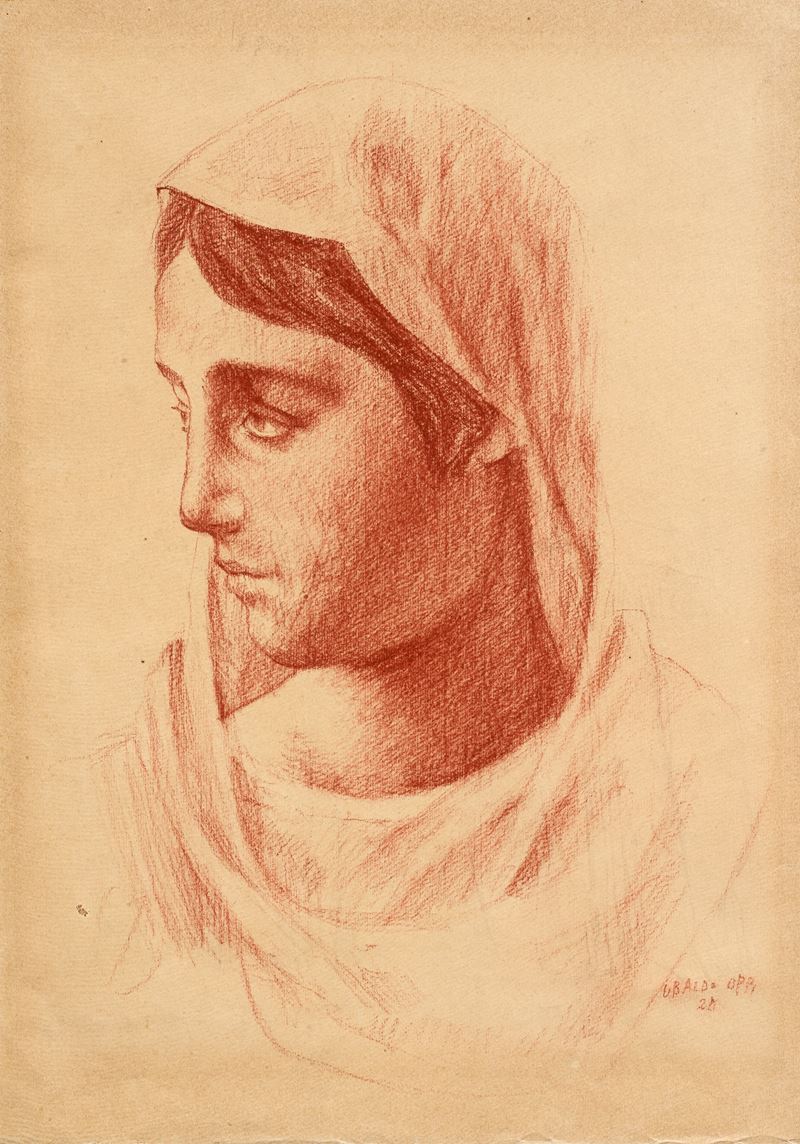 Ubaldo Oppi - Volto di Donna