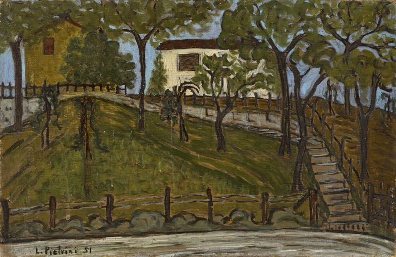Amelia Pietrini Michahelles - Paesaggio, olio su compensato (1951)