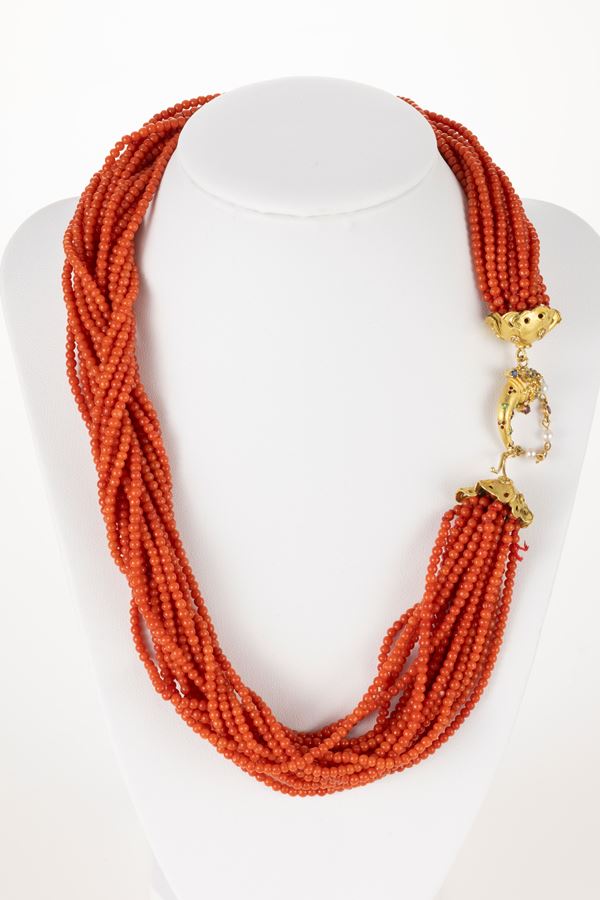 Collana in corallo  - Asta Gioielli - Casa d'aste Farsettiarte