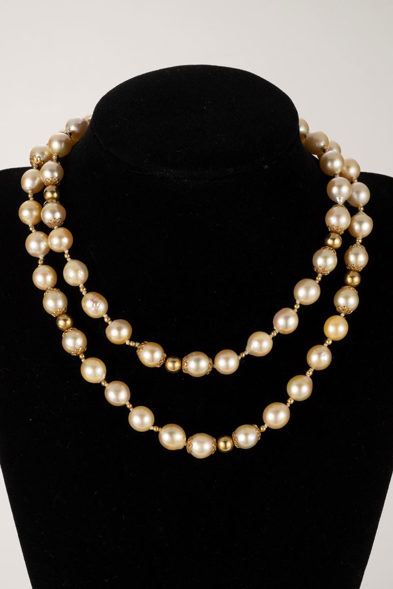 Collana di perle barocche coltivate