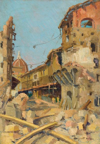 Devastazioni sul Ponte Vecchio