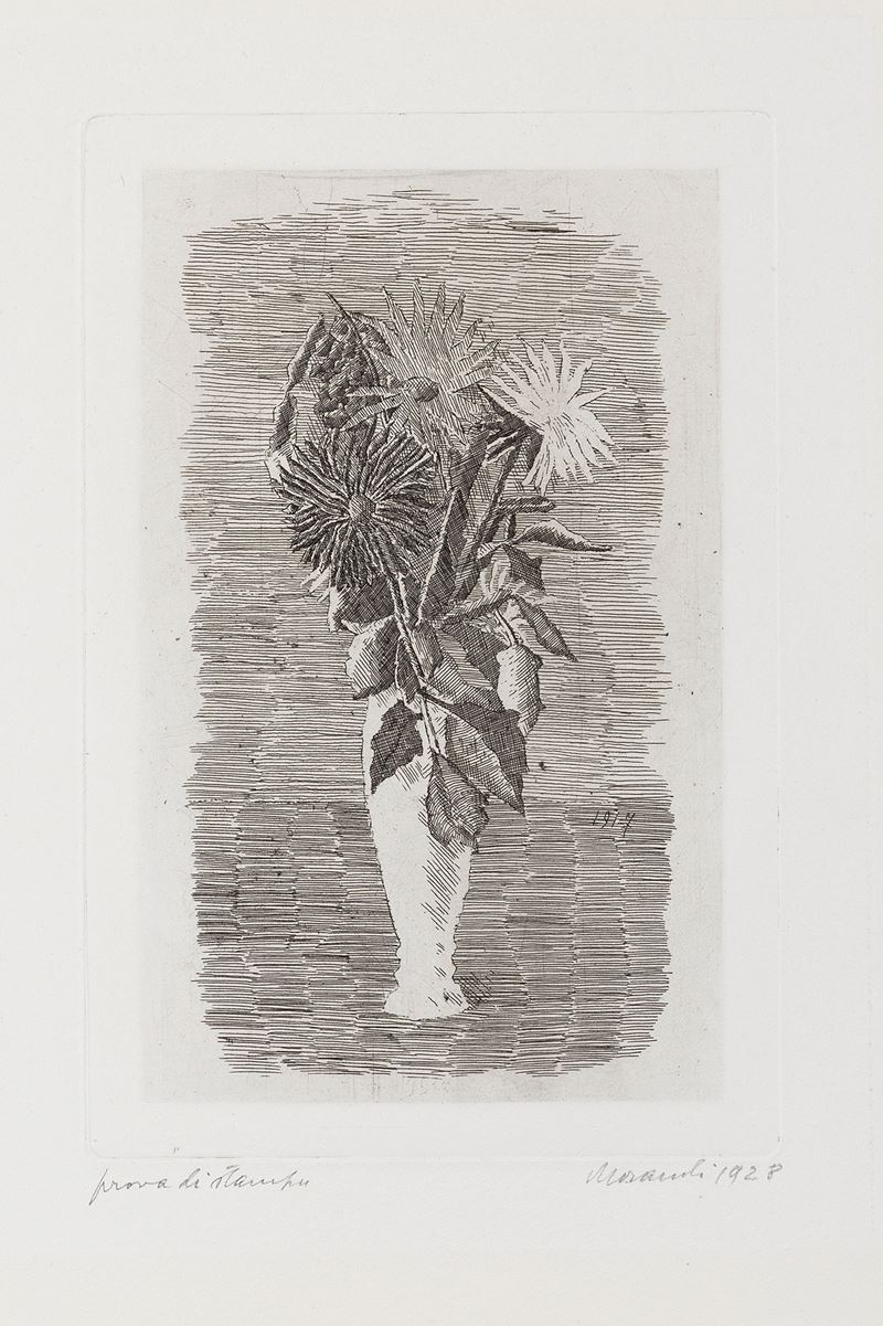 Giorgio Morandi - Fiori in un Vasetto Bianco