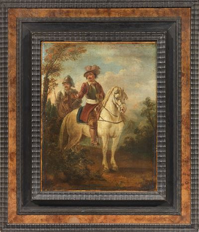 Cavalieri con Paesaggio sullo Sfondo
