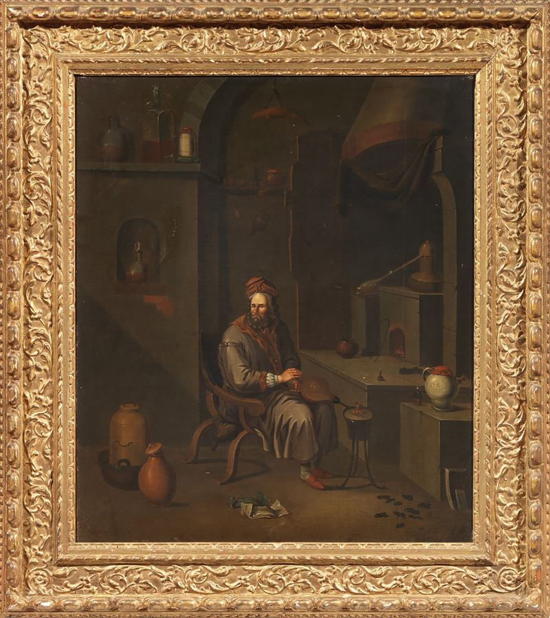 Alchimista nello studio