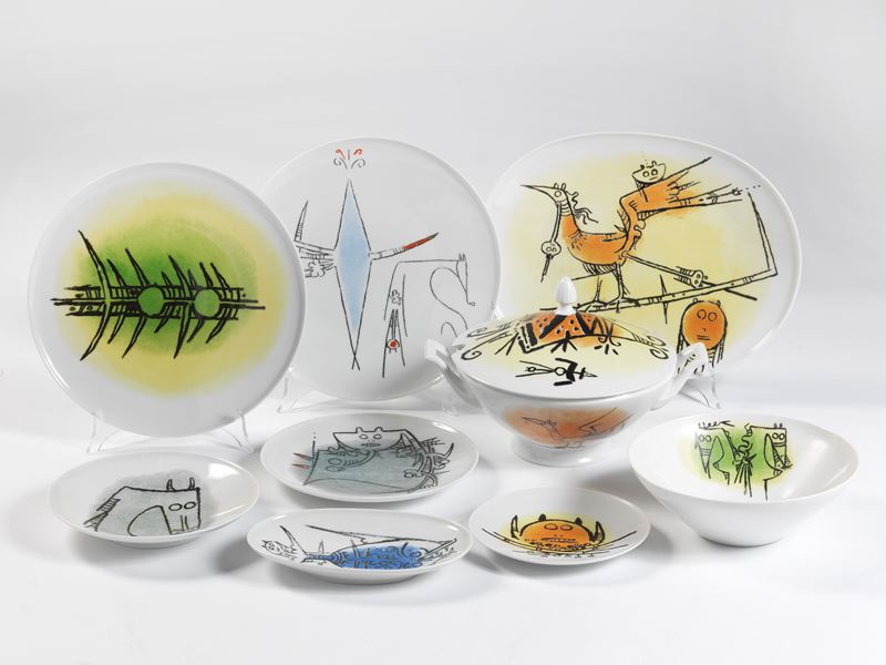 Servizio di piatti in porcellana per 12 persone