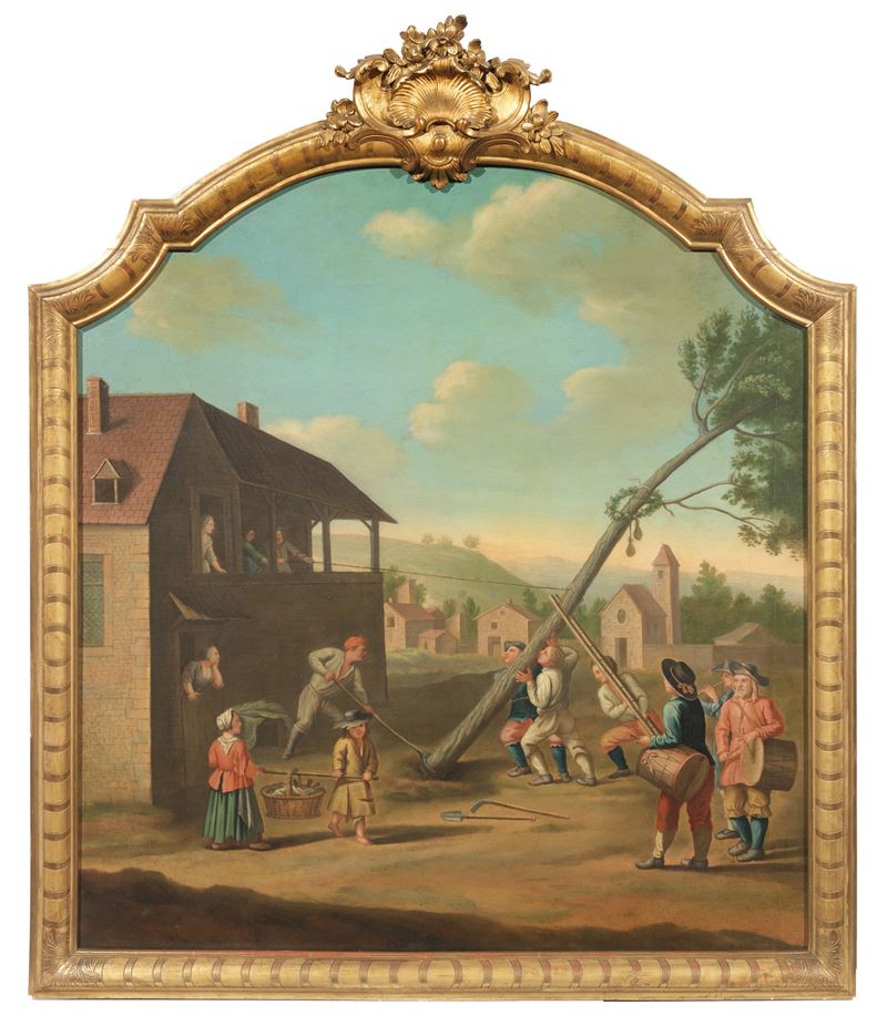 «Allestimento dell'albero della cuccagna» e «Danza intorno al ceppo»