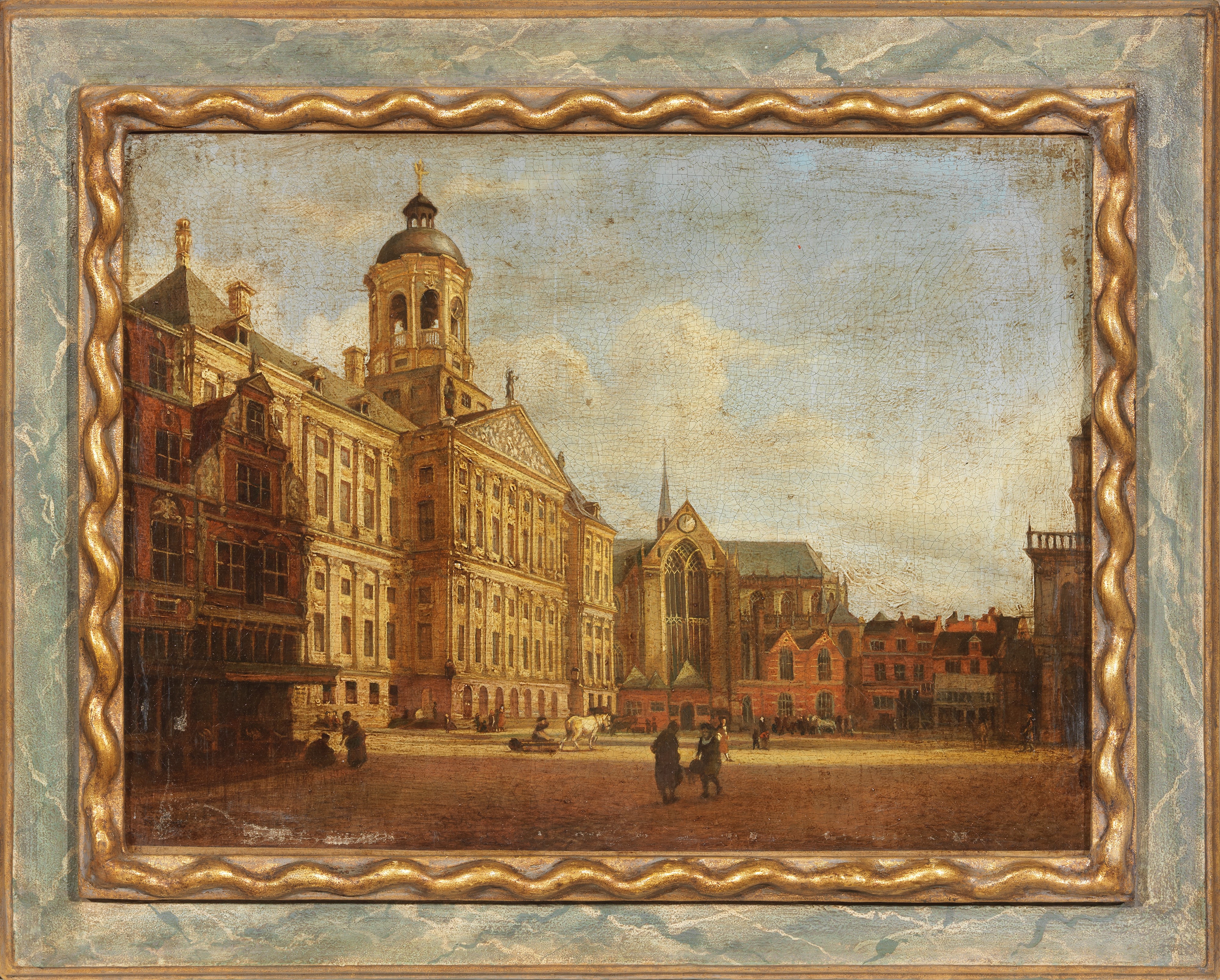 Due opere raffiguranti «Veduta di città»