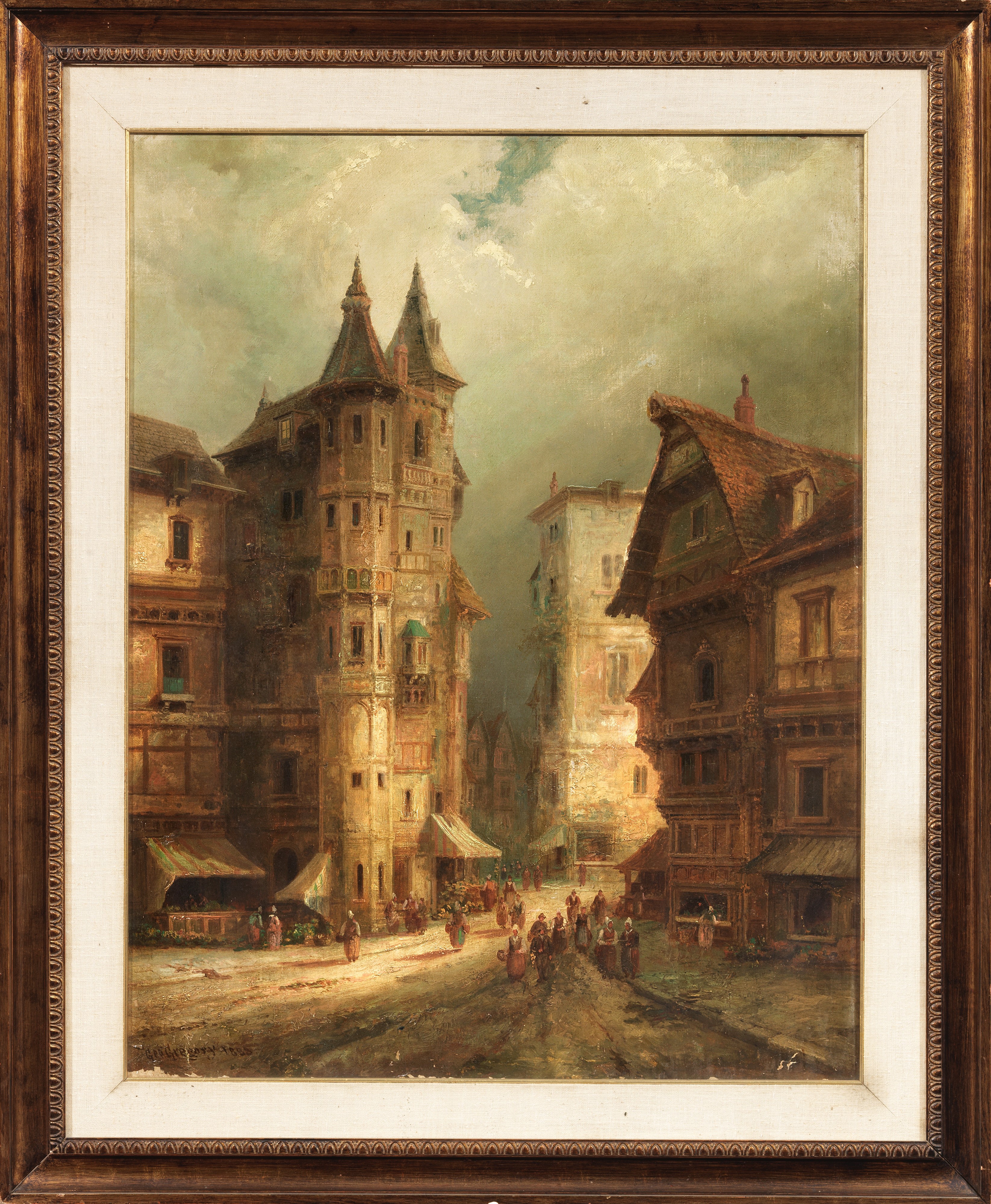 «Veduta di piazza con mercato» e «Veduta di città con mercato»