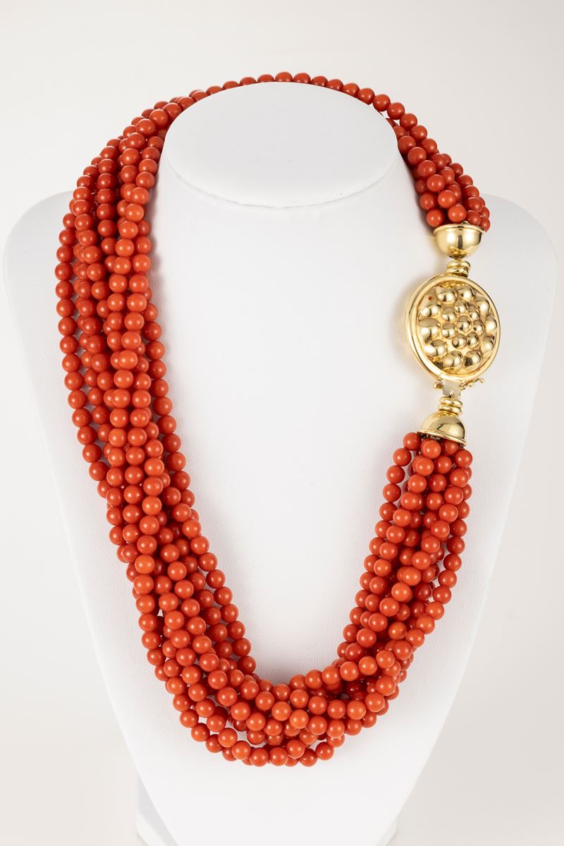 Collana in corallo rosso