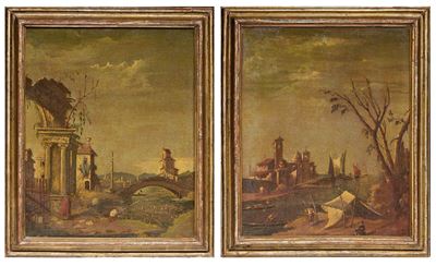 «capriccio con Rovine e Ponte» e «capriccio con Barche»