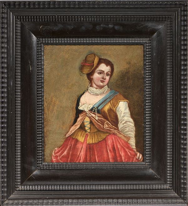 Ignoto fine XIX secolo - Donna in abiti popolari
