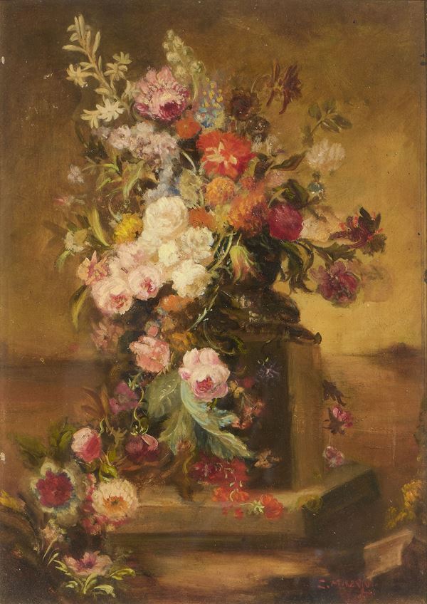 Ignoto del XX secolo - Natura morta con fiori