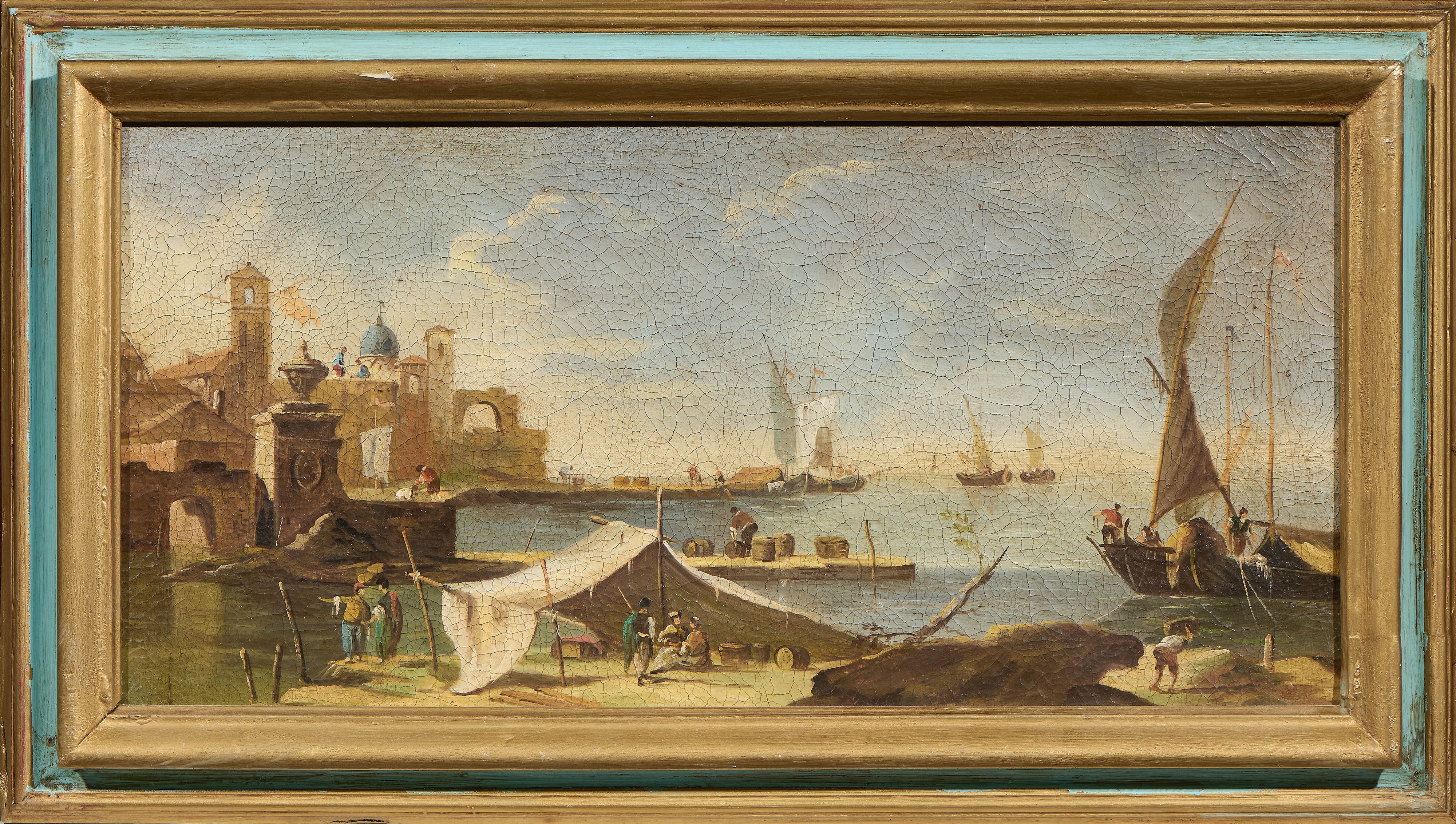 Ignoto del XX Secolo - Due Opere Raffiguranti «veduta Fantastica di Porto»