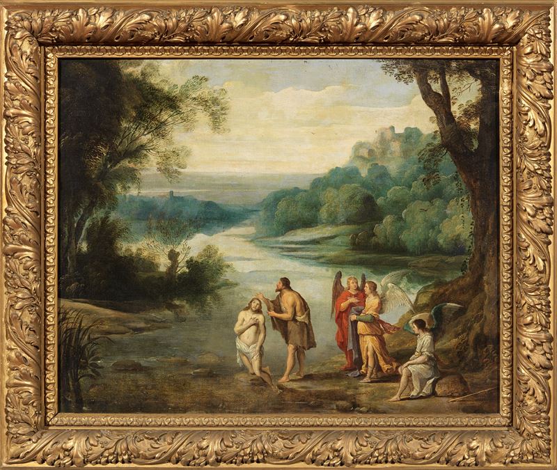 Battesimo di Cristo e i tre Angeli di Emmaus