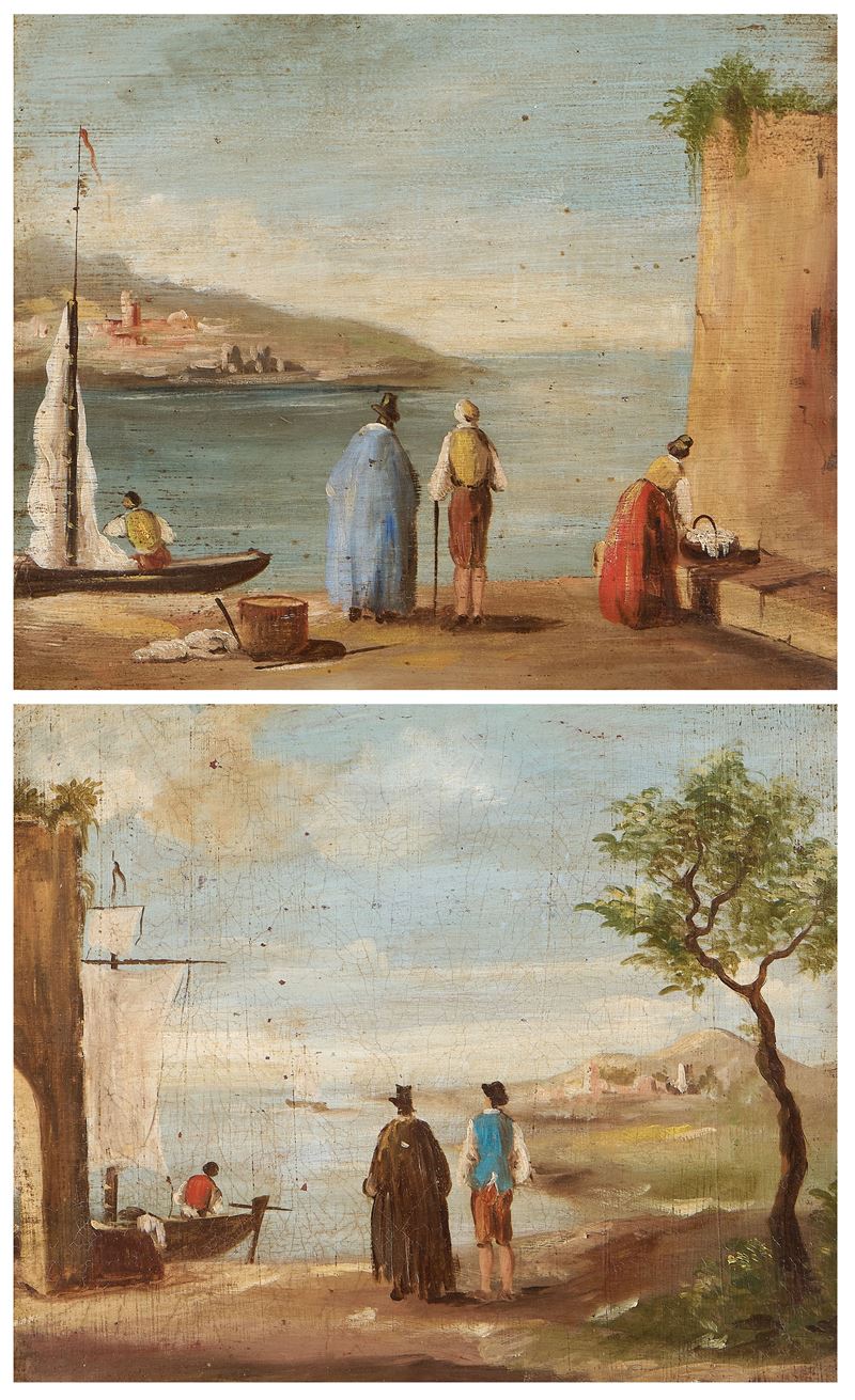 Ignoto Fine XIX Secolo - «veduta di Porto» e «veduta Marina»