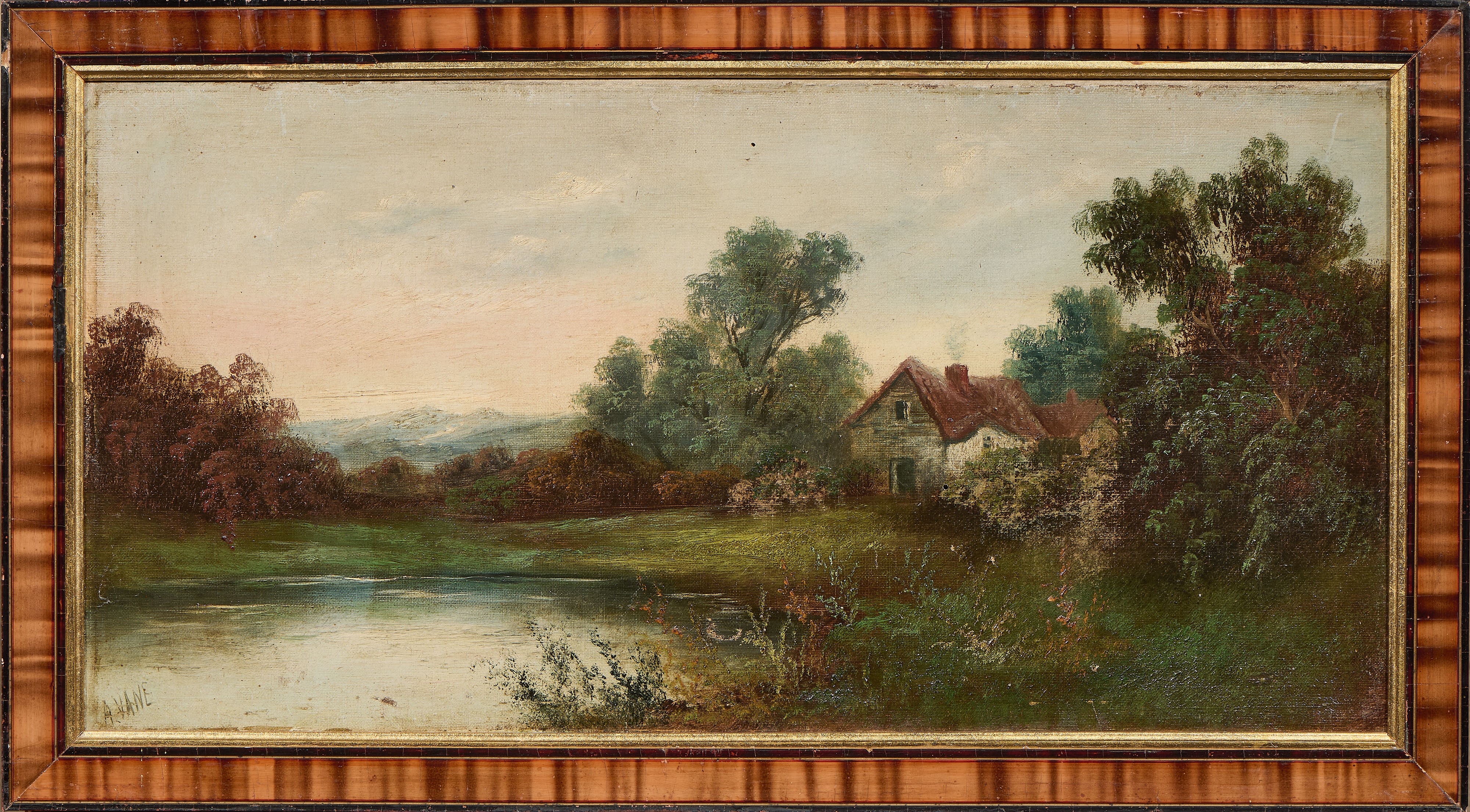 Ignoto del XX Secolo - Due Opere Raffiguranti «paesaggio Lacustre»