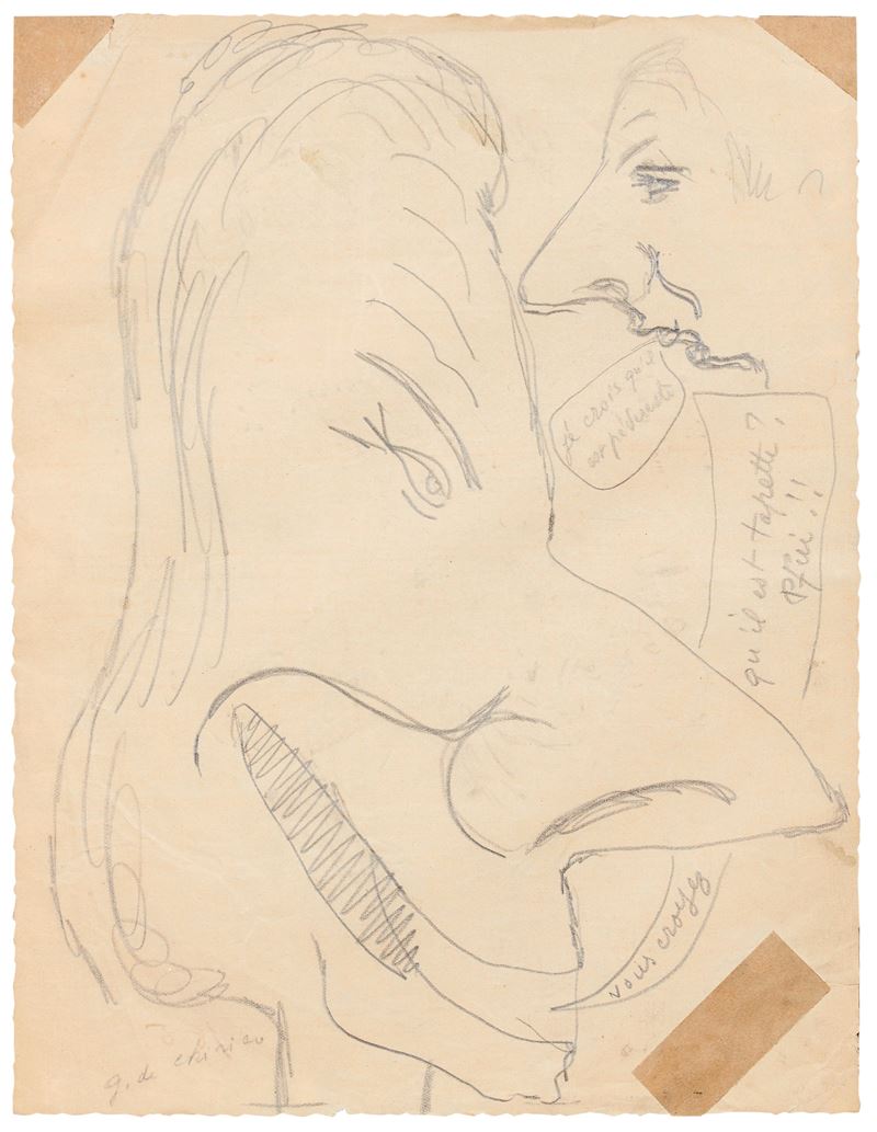 Giorgio De Chirico - Due Figure (colloquio Satirico)