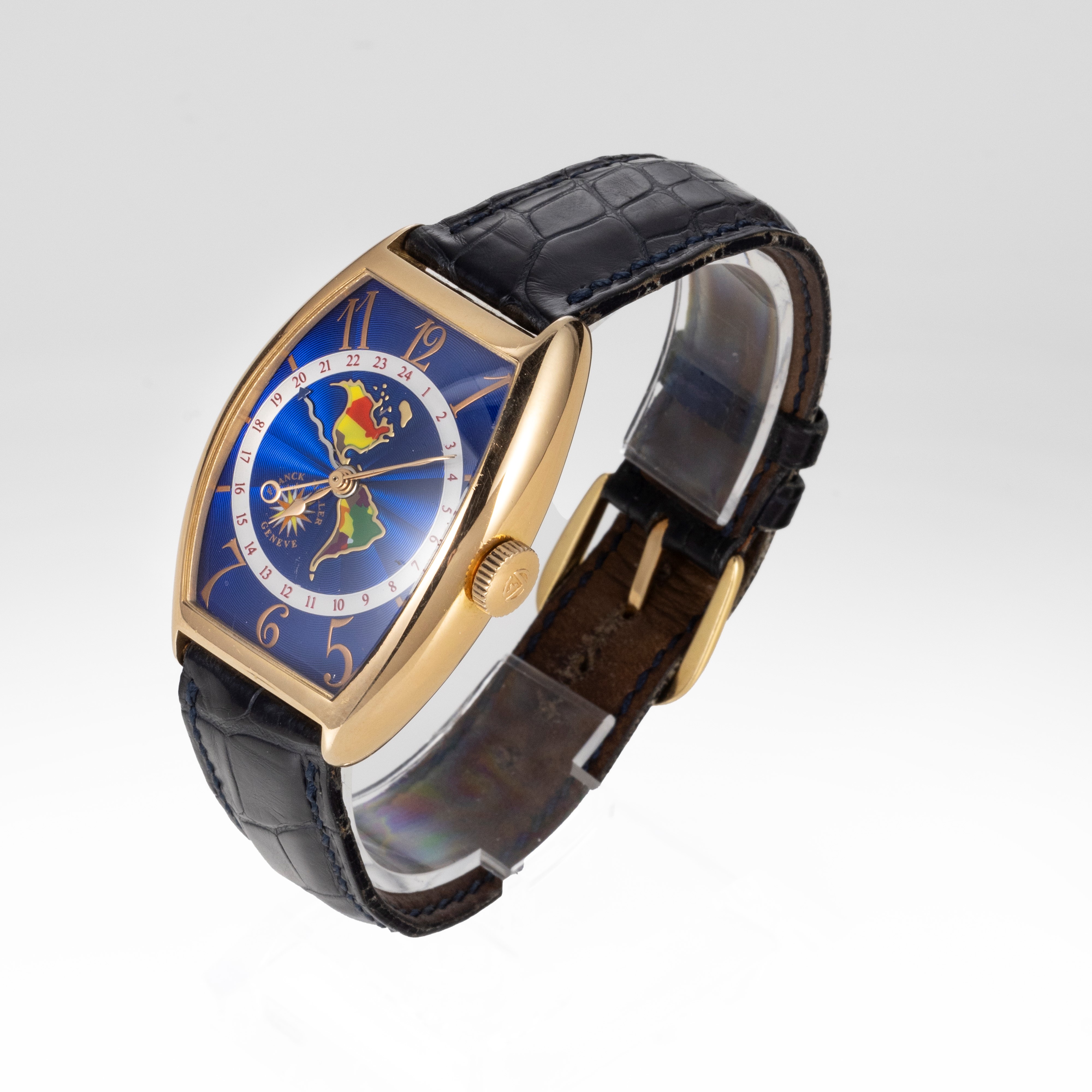 Raro Franck Muller Cintrée Curvex Ore del Mondo, ref. 5850WW, 1996-97