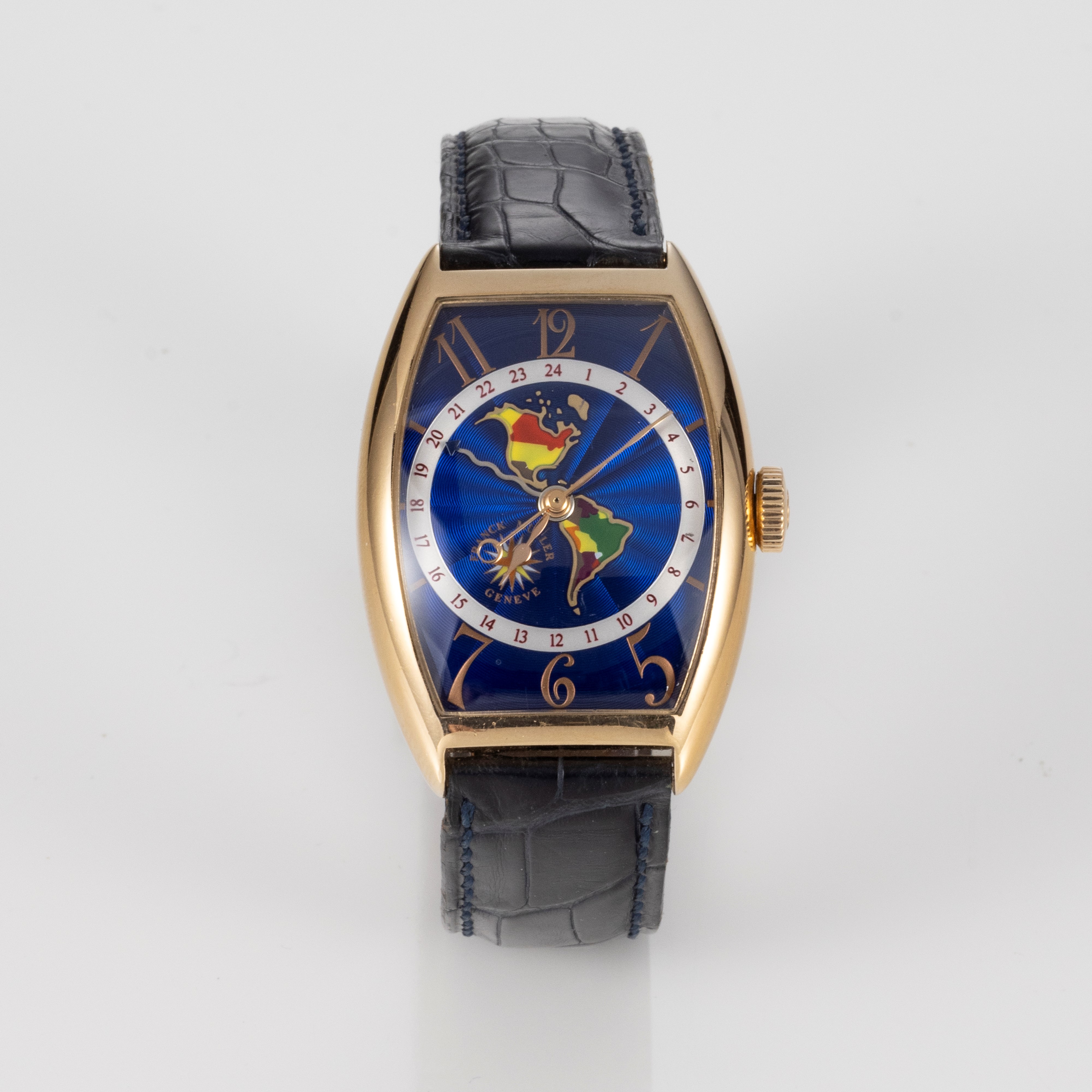 Raro Franck Muller Cintrée Curvex Ore del Mondo, ref. 5850WW, 1996-97