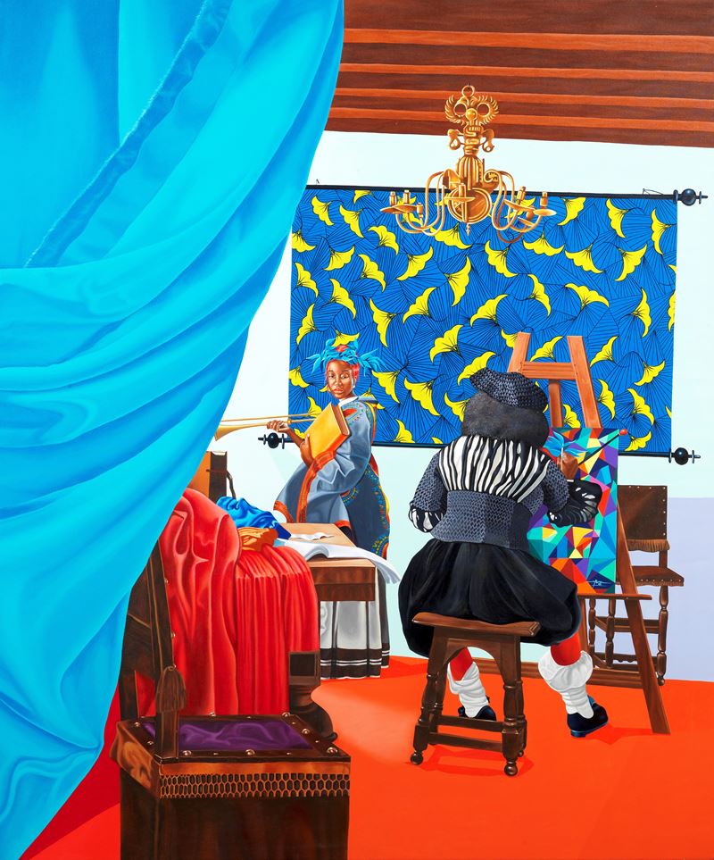 Roberto Pare - Vermeer Studio, acrilico su tela