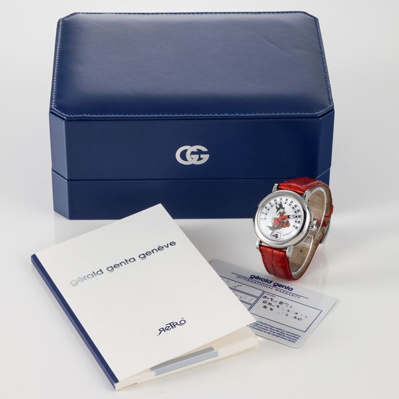 Raro Gerald Genta Retro Disney Paperone, ref. G3632, anni 2000