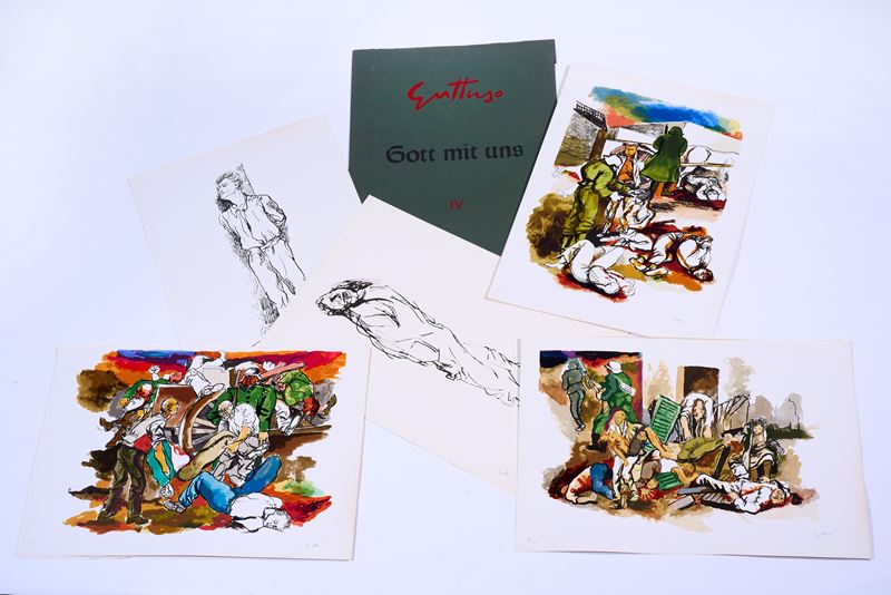 Renato Guttuso - Cartella di Otto Grafiche