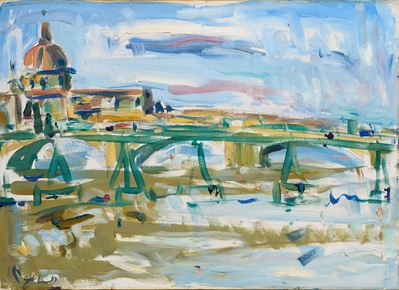 Paesaggio e Natura Morta, olio su tela