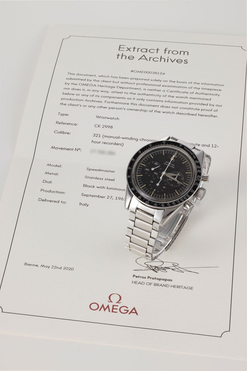 Raro Omega Speedmaster, ref.2998-4, 1961