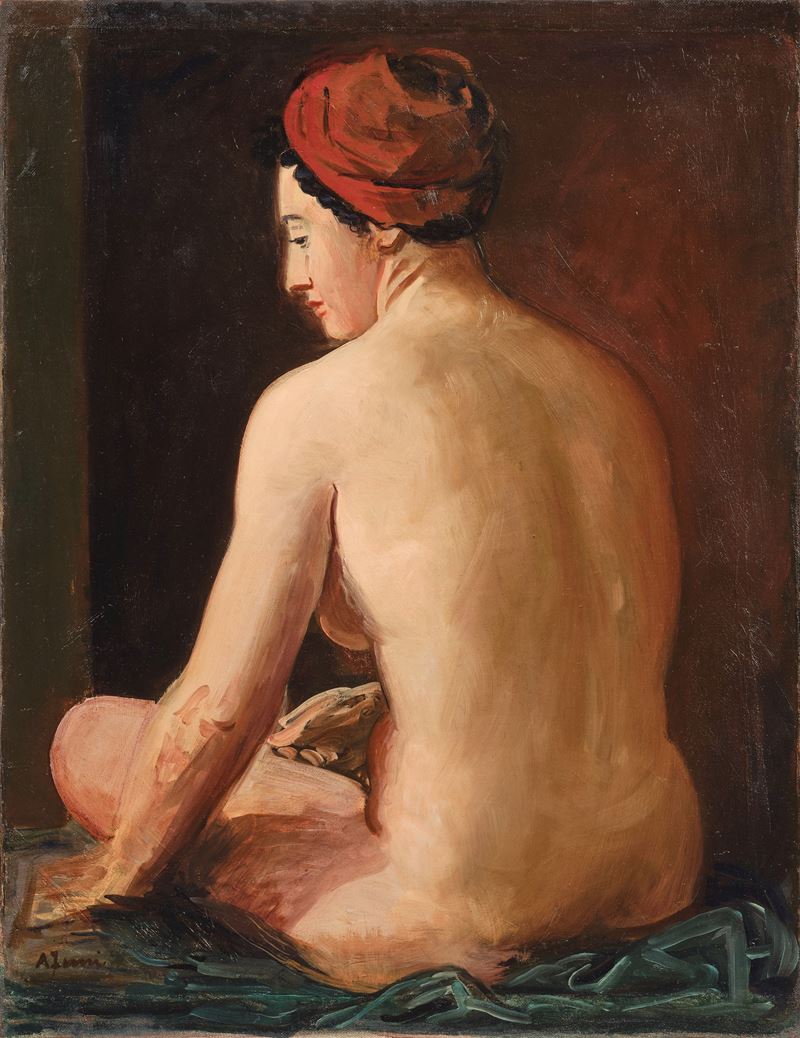 Achille Funi - Nudo di Schiena