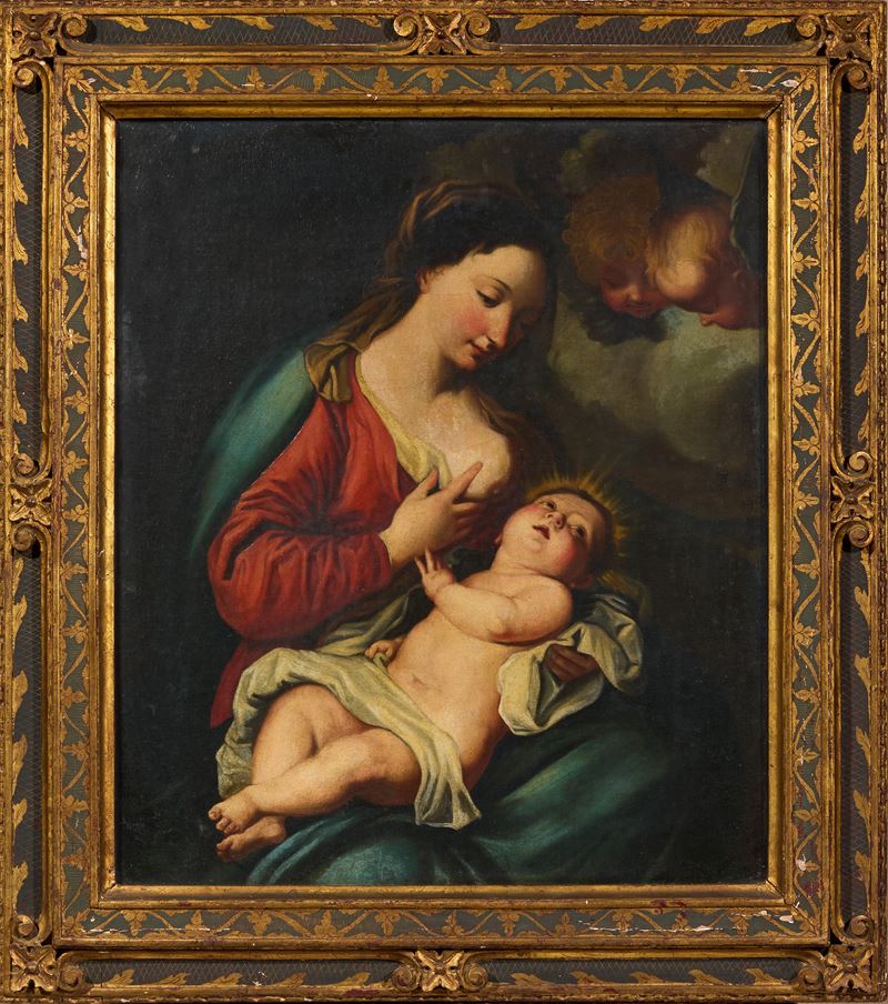 Scuola Lombarda del XVII Secolo - Madonna Col Bambino