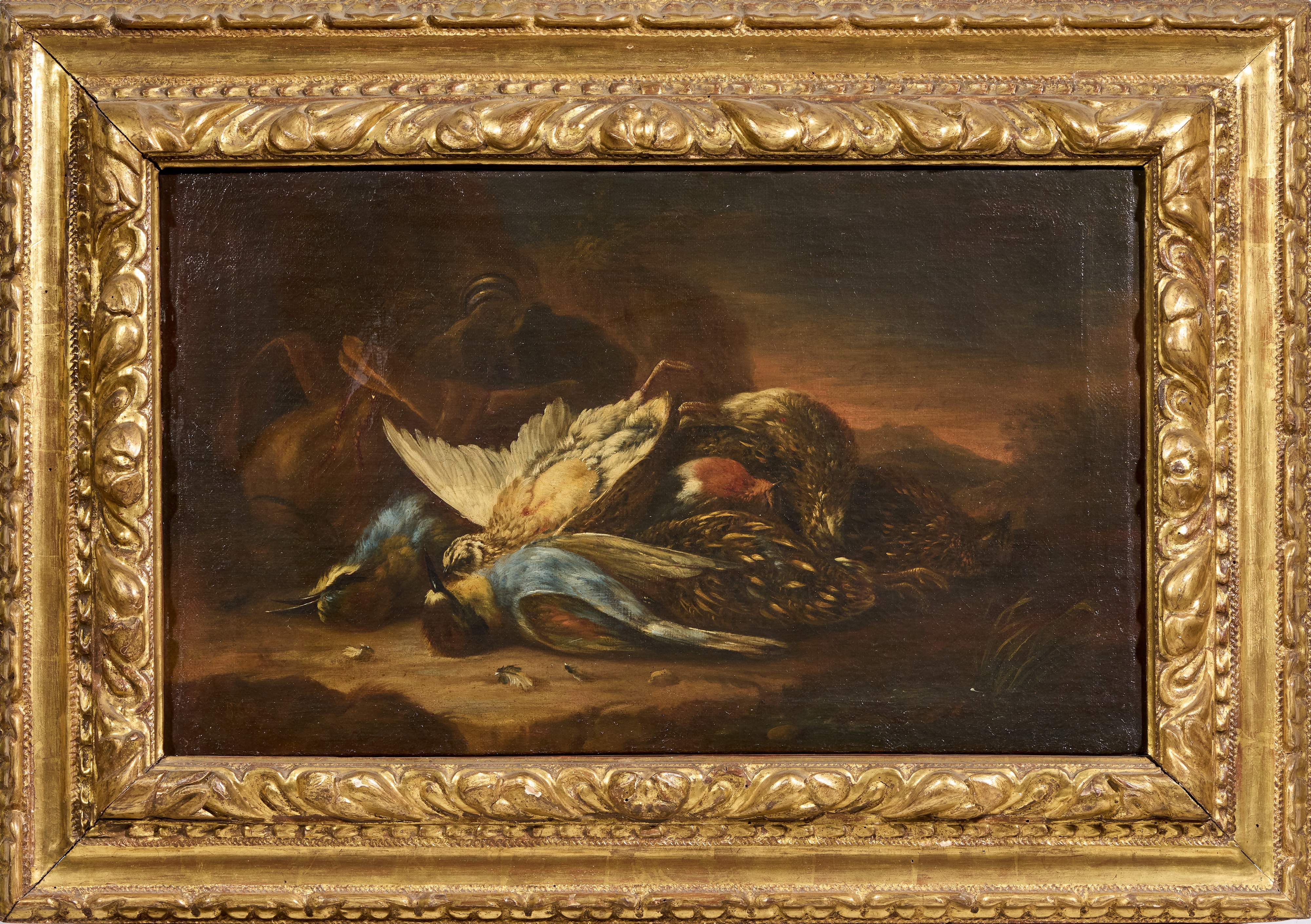 Baldassarre De Caro - Due Opere Raffiguranti «natura Morta con Uccelli»