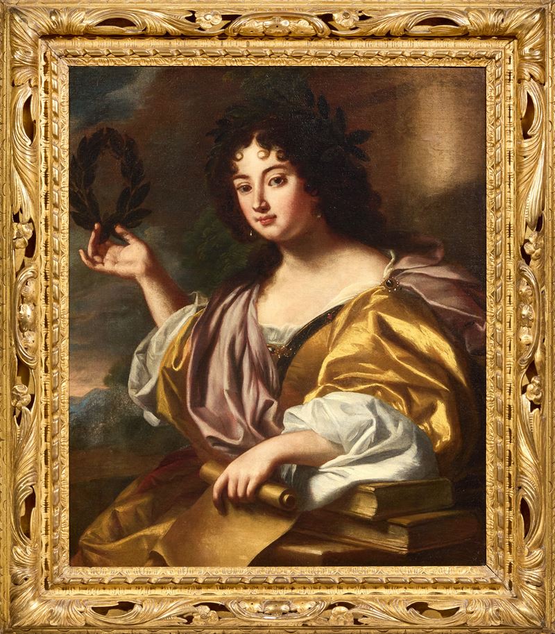 Nicolas Régnier (ambito Di) - Ritratto Femminile Come Allegoria della Gloria