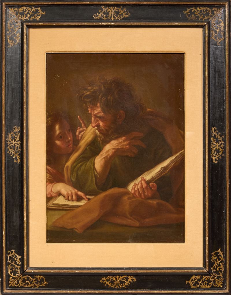 Scuola Bolognese Inizio XVIII Secolo - San Matteo e L'angelo