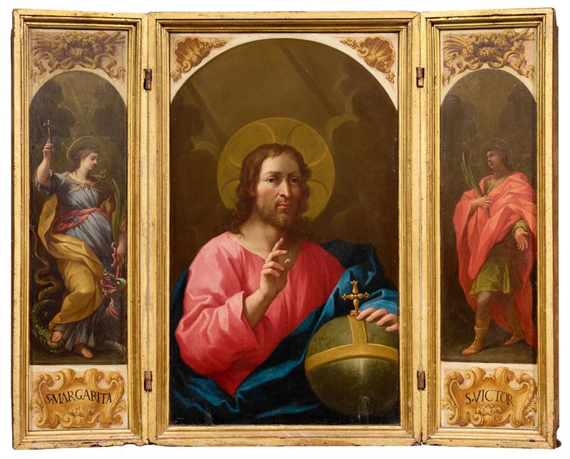 Paolo De Matteis - Salvator Mundi, Santa Margherita e San Vittore