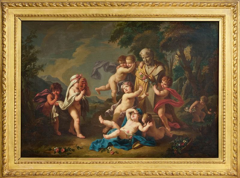 Scuola Francese del XVIII Secolo - Omaggio All'erma di Pan