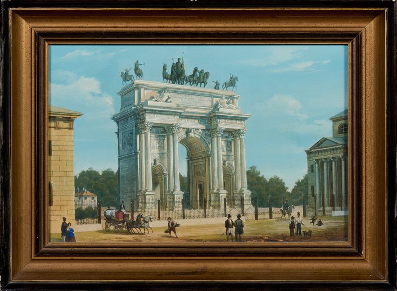 Ignoto Fine XIX Secolo - «veduta Dell'arco della Pace» e «veduta del Duomo di Milano»