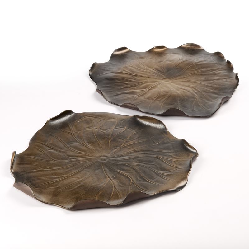 Coppia di centrotavola in ceramica