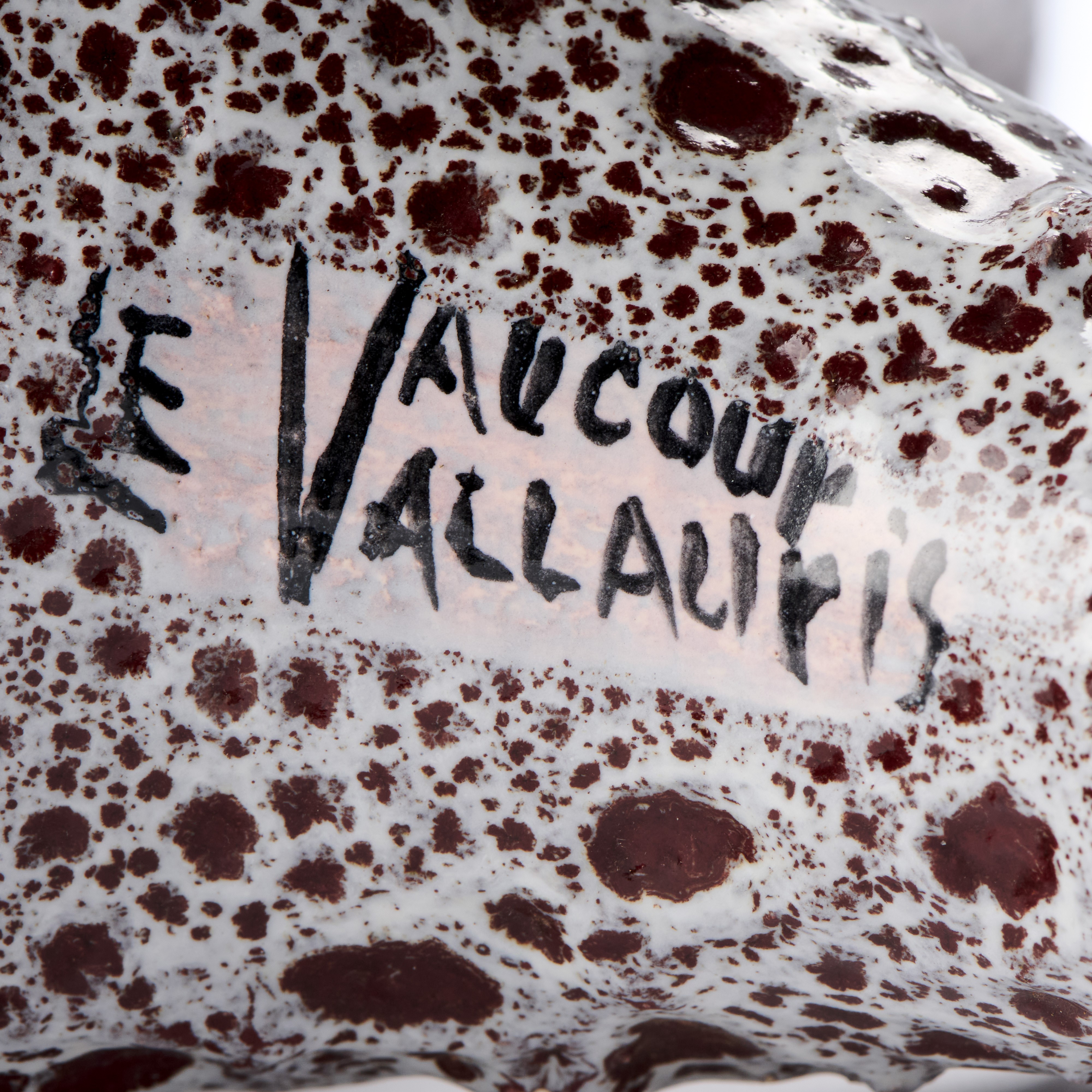Vallauris Coppia di Porta Lampade in Ceramica