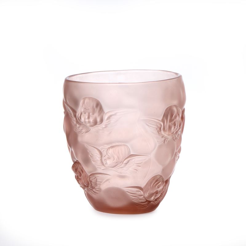 Vaso in Vetro Rosa Opaco