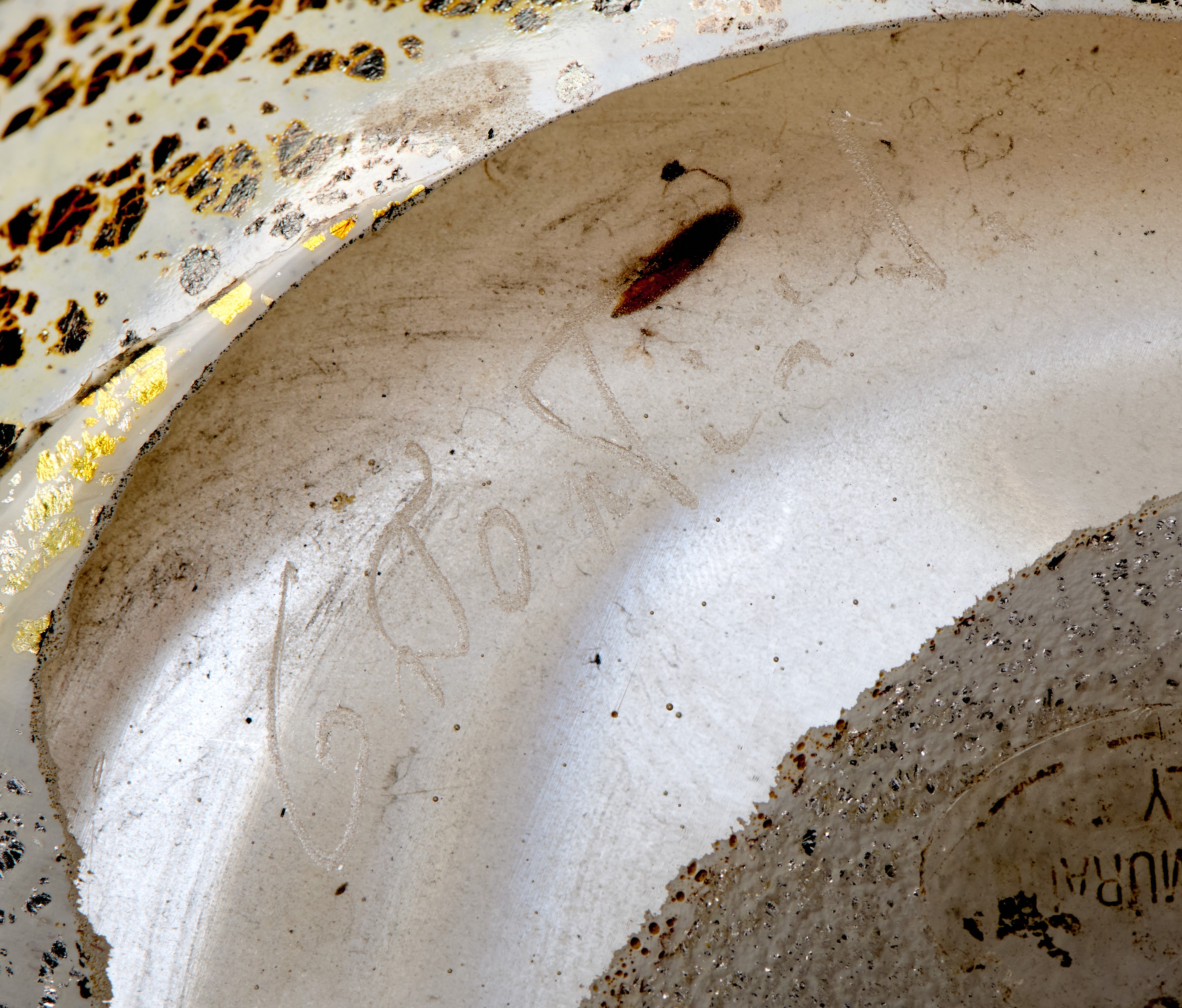 Vaso in vetro con applicazioni in pasta di vetro