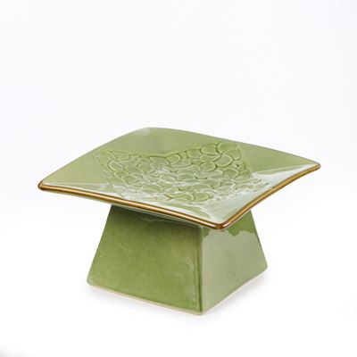 Alzata in Ceramica Verde
