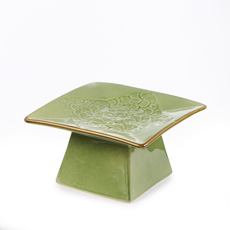 Alzata in Ceramica Verde