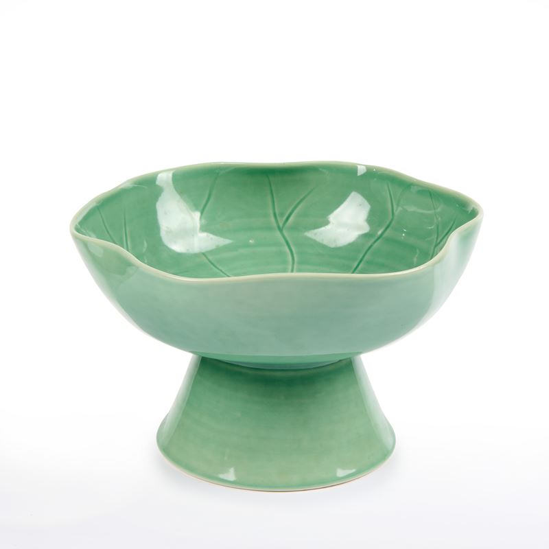 Alzata in Ceramica Verde