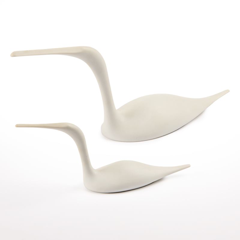 Coppia di uccelli in porcellana