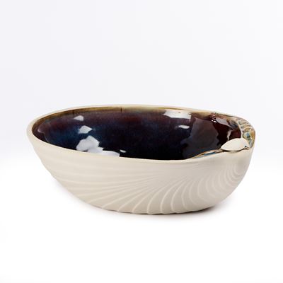 Coppa a Conchiglia in Ceramica e Vetro