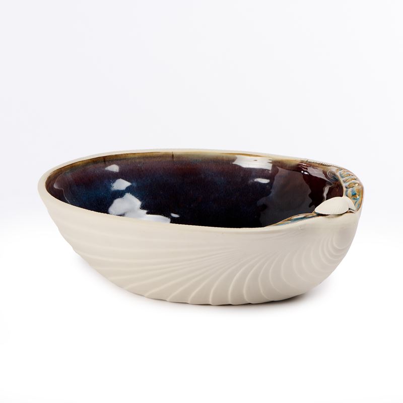 Coppa a Conchiglia in Ceramica e Vetro