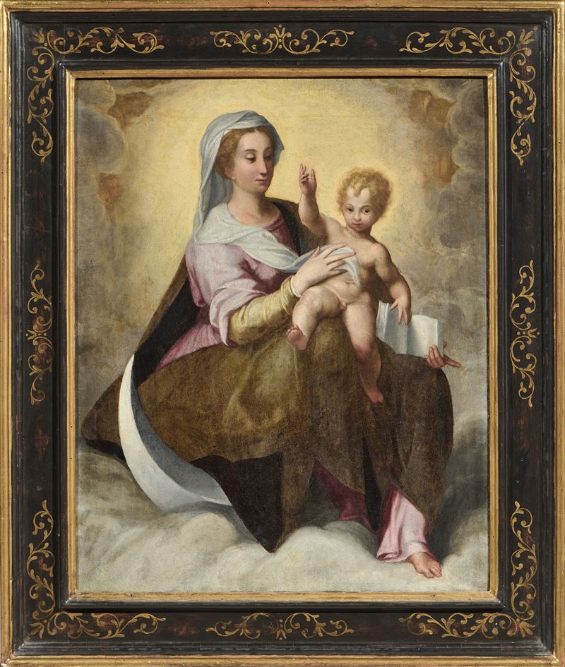 Scuola Emiliana Fine XVII Secolo - Madonna Col Bambino (assunta)